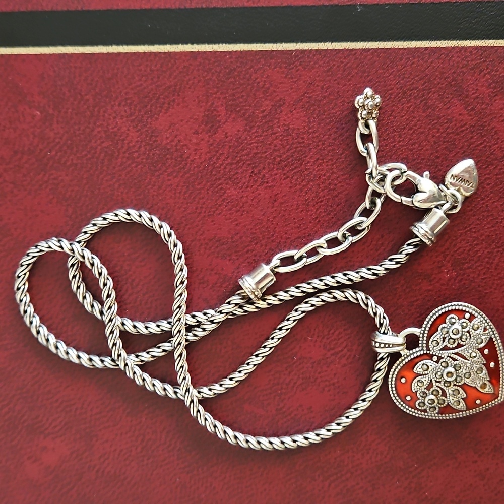 Brighton Reversible Red Heart Pendant Necklace.